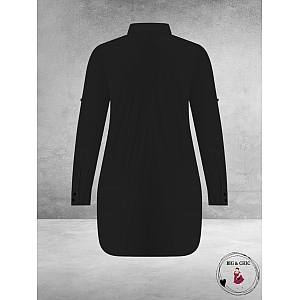 PLUS BASICS Blouse Long Light Black